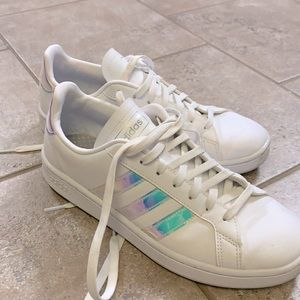 Adidas grand court iridescent sneaker